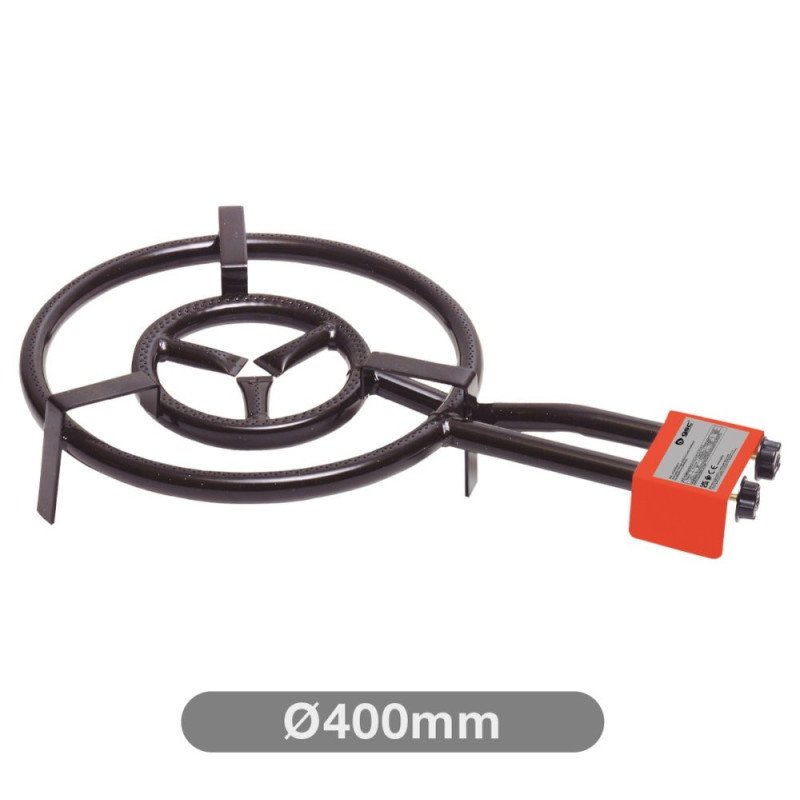 Paellero a gas doble ø400mm para paelleras de ø260mm a ø600mm