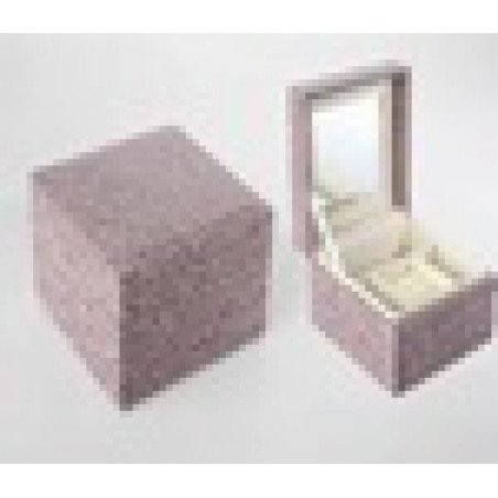 Joyero pu 13x13x10 croco gris