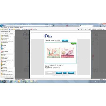 Cuadro metal 33x25 floral 2mod