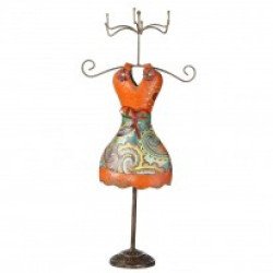 Maniqui cuelga joyas naranja metal 27,30 x 10,80 x