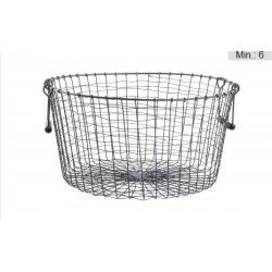 Cesta metal 40x21 negro country