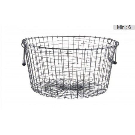 Cesta metal 40x21 negro country