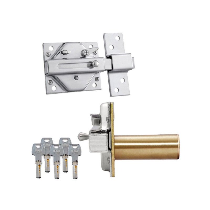 Cerrojo cromado c/llave cs88sc m50