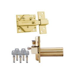 Cerrojo latonado c/llave cs88l m50