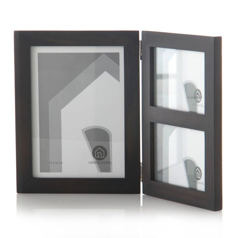 Portafotos libro nogal madera de pino 32 x 1,20 x 20,90 cm