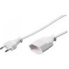 Prolongador de cable 2x1.0mm t/t pvc 2mt e. plano / s. plano