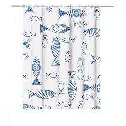 Cortina baño -180x180cm- peces