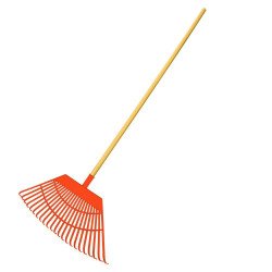 Rastrillo jardin 24 puas plastico