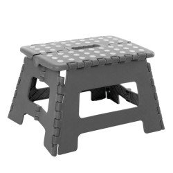 Taburete plegable 35x27.5x22cm gris