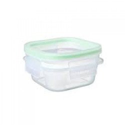 Taper cuadrado 0.3lt click clack transp.-verde tatay