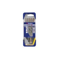 Juego brocas cilindricas hormigon -4-5-6-8-10- -5 ud-
