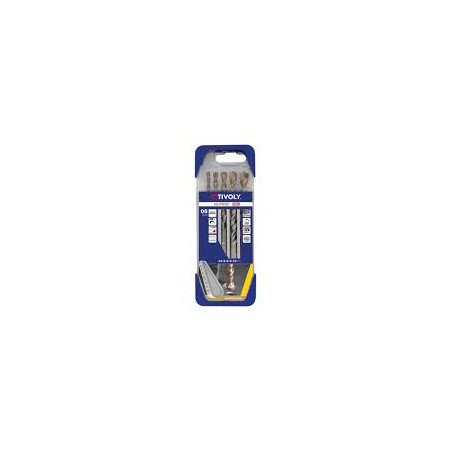 Juego brocas cilindricas hormigon -4-5-6-8-10- -5 ud-