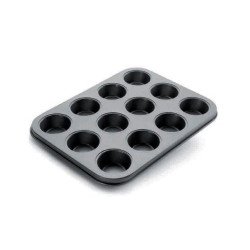 Molde reposteria ibili mini muffin 12 cavidades 25x19cm serie moka