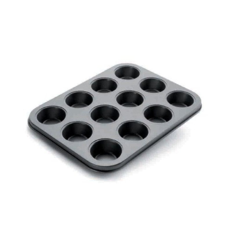 Molde reposteria ibili mini muffin 12 cavidades 25x19cm serie moka