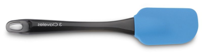 Espatula cocina silicona grande mango transparente 25.3cm