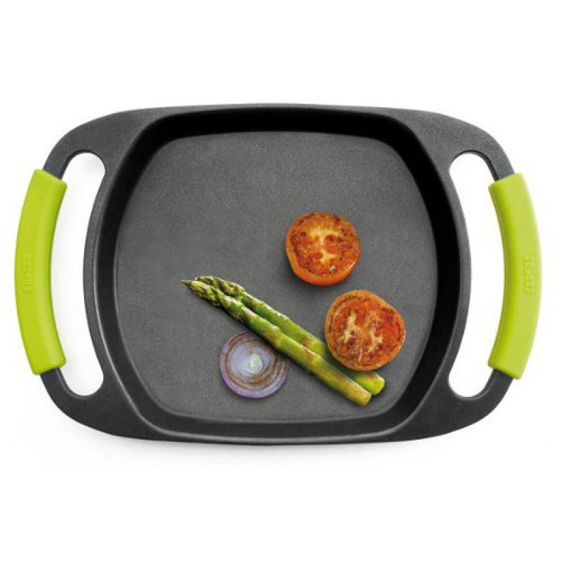 Grill - plancha ibili serie essential 47x28cm -asas silicona desmontables-