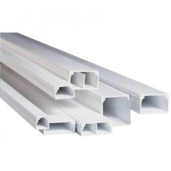 Mini-canaleta electr.10x20mmx2m cinta adhesiva pvc