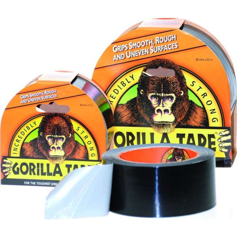 Cinta americana 48.0 mm x 32 mt negra gorilla