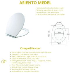 Tapa inodoro mod. medel -blanco-