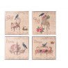 Cuadro madera 28x28x1 paris 4mod