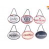 Placa puerta metal 12x8,5 vintage 6mod