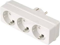 Base enchufable triple e.schuko / s.schukos