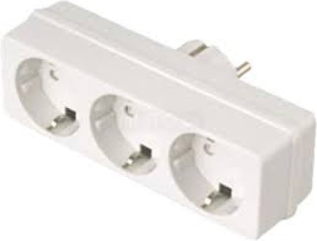 Base enchufable triple e.schuko / s.schukos