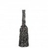 Jarrón gris cerámica decoración 12,50 x 12,50 x 44,50 cm
