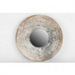 Espejo metal antique silver 35x3,5 cm