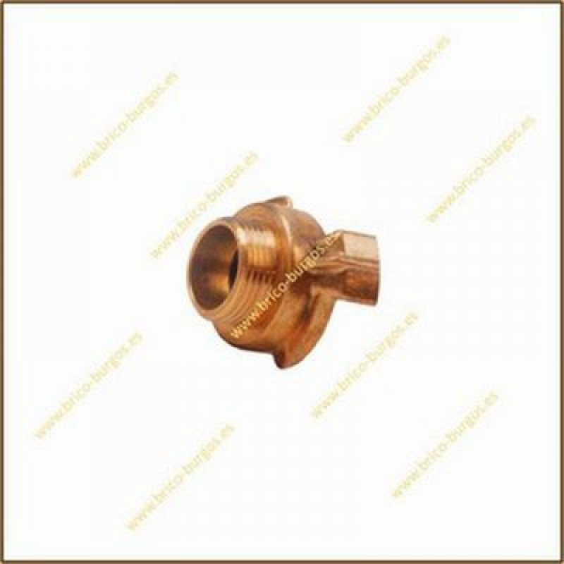 Enlace rosca macho 3/4 laton dos patillas