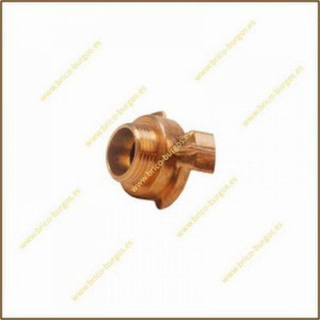 Enlace rosca macho 3/4 laton dos patillas