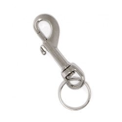 Llavero mosqueton de zamak 12-k -mediano-