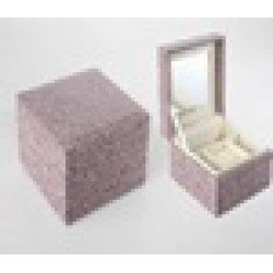 Joyero pu 13x13x10 croco gris