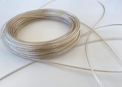 Tendedero rollo 25mt cable acero plastificado transparente