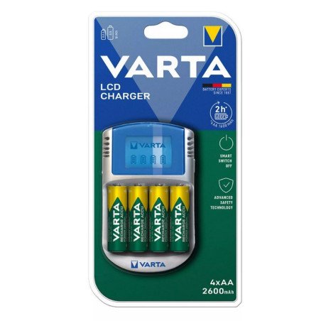Cargador varta lcd charger para pilas aa y aaa -con pilas-