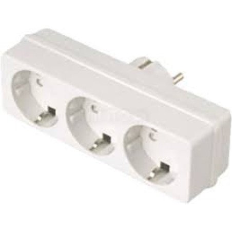 Base enchufable triple e.schuko / s.schukos