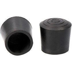Contera goma redonda exterior ø 22 mm negro