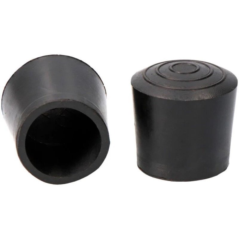 Contera goma redonda exterior ø 22 mm negro
