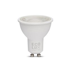 Lampara led gu10 / 7w luz calida 3000k -efecto dicroica-