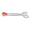 Tenacilla cocina palas anchas silicona/inox -naranja-