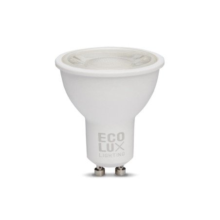 Lampara led gu10 / 7w luz calida 3000k -efecto dicroica-