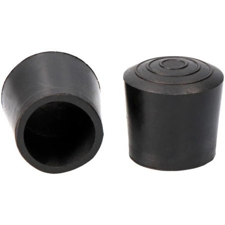 Contera goma redonda exterior ø 22 mm negro