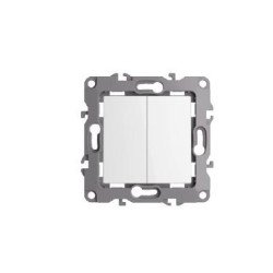 Conmutador doble 1 modulo blanco atmoss dynamic plus