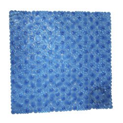 Alfombrilla ducha antideslizante 51x51cm -azul-