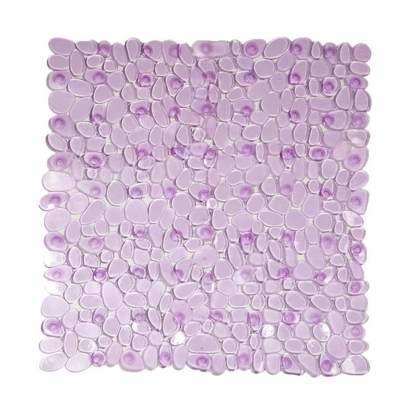 Alfombrilla ducha antideslizante 51x51cm -morada-