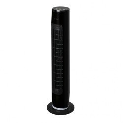 Ventilador de torre oscilante c/mando 45w negro