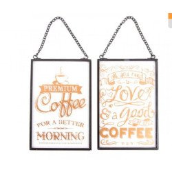 Decoracion pared cristal metal 10x22 letras 2mod