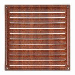 Rejilla de ventilacion 18x18 cm 19 aberturas madera oscura