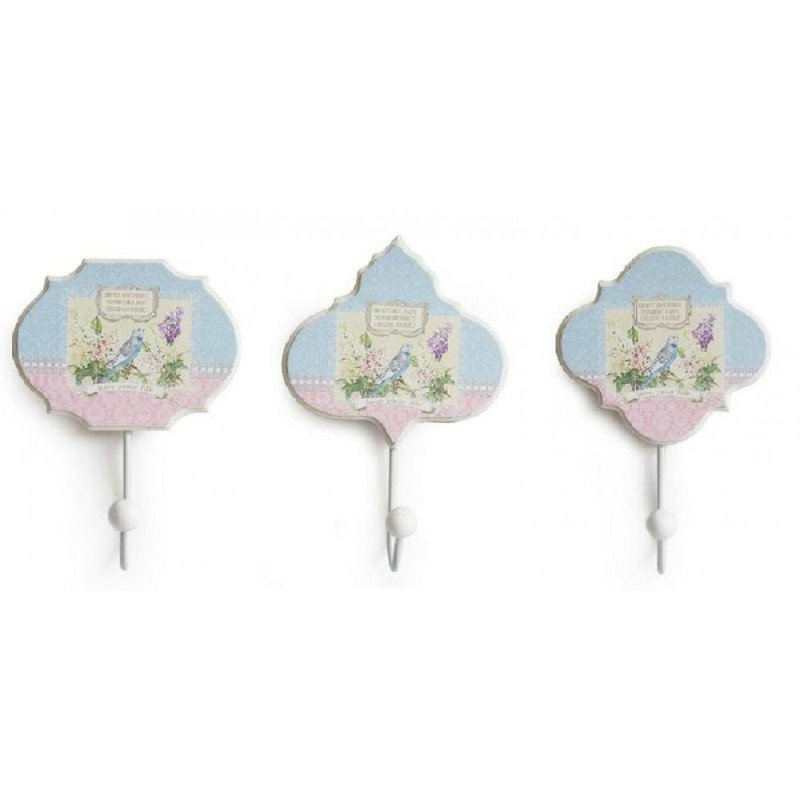 Perchero madera metal 13x20x6 1colg azul 3mod