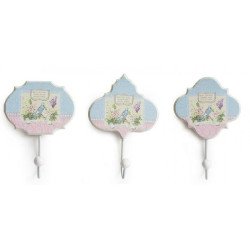 Perchero madera metal 13x20x6 1colg azul 3mod